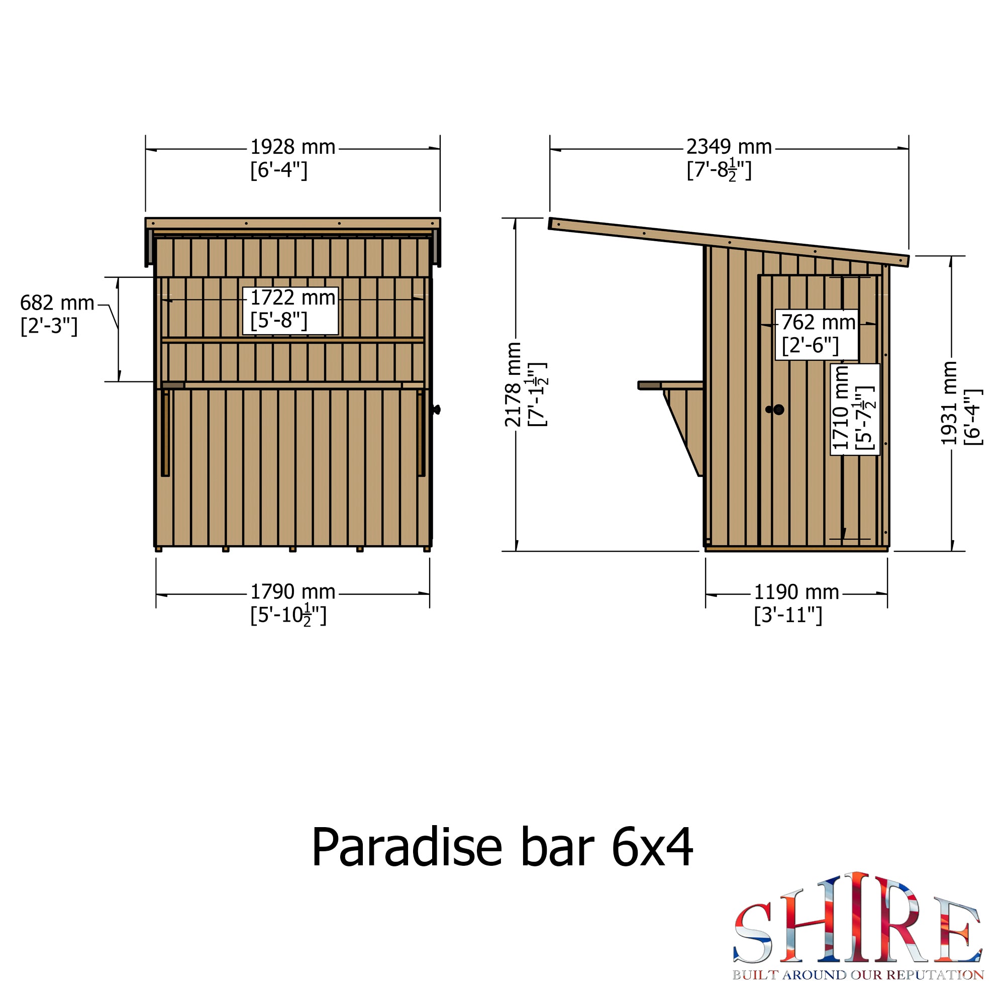 Shire Bar Pent 6x4 - Garden Life Stores. 