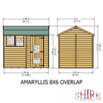 Shire Overlap Dipped Wooden Reverse Apex Amaryllis 8x6 - Garden Life Stores. 