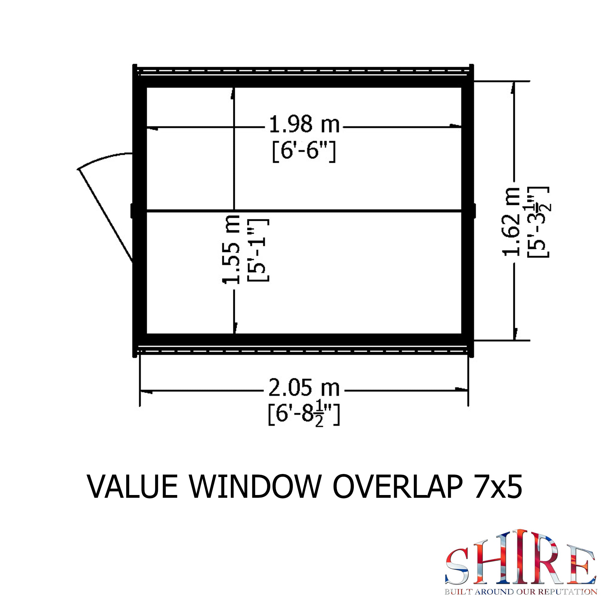 Shire Overlap Dipped Apex Wooden Garden Shed with window 7x5 - Garden Life Stores. 