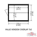 Shire Overlap Dipped Apex Wooden Garden Shed with window 7x5 - Garden Life Stores. 