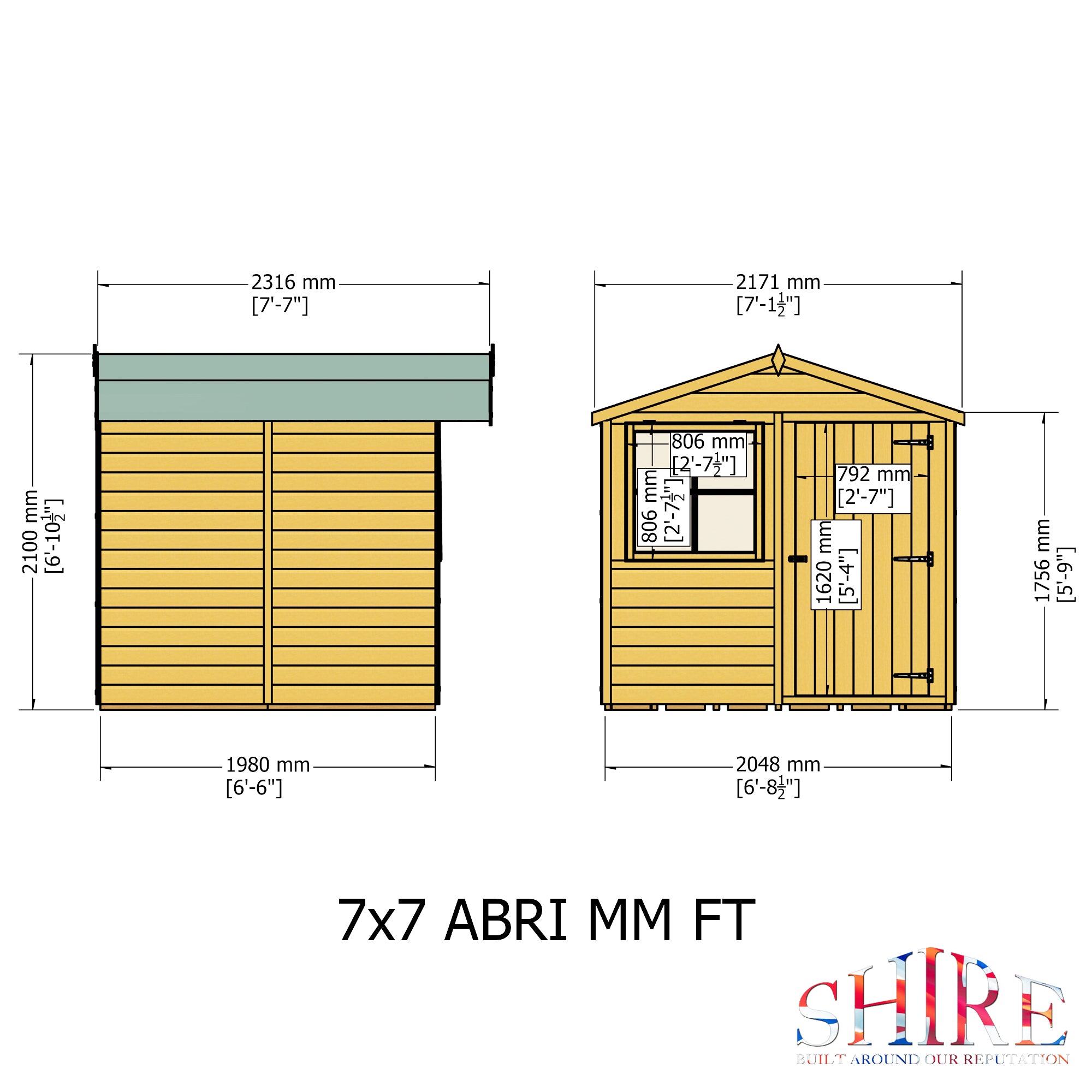 Shire Abri Shed 7x7