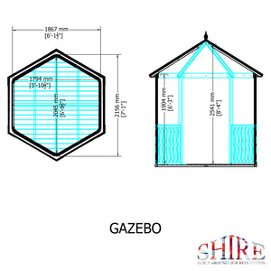 Shire Gazebo Pressure Treated Arbour - Garden Life Stores. 