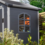 Rowlinson 4×3 Airevale Plastic Apex Shed – Dark Grey