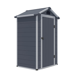 Rowlinson 4×3 Airevale Plastic Apex Shed – Dark Grey