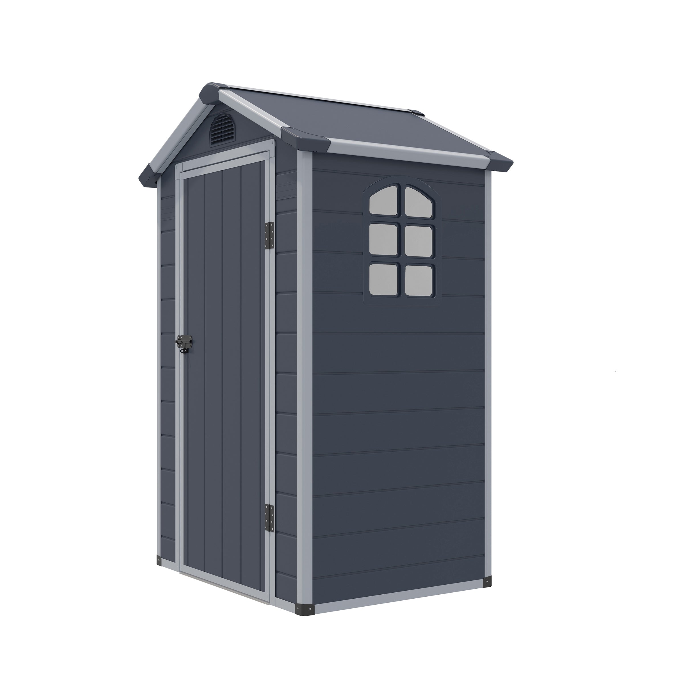 Rowlinson 4×3 Airevale Plastic Apex Shed – Dark Grey