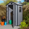Rowlinson 4×3 Airevale Plastic Apex Shed – Light Grey