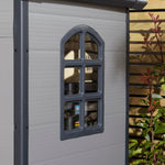 Rowlinson 4×3 Airevale Plastic Apex Shed – Light Grey