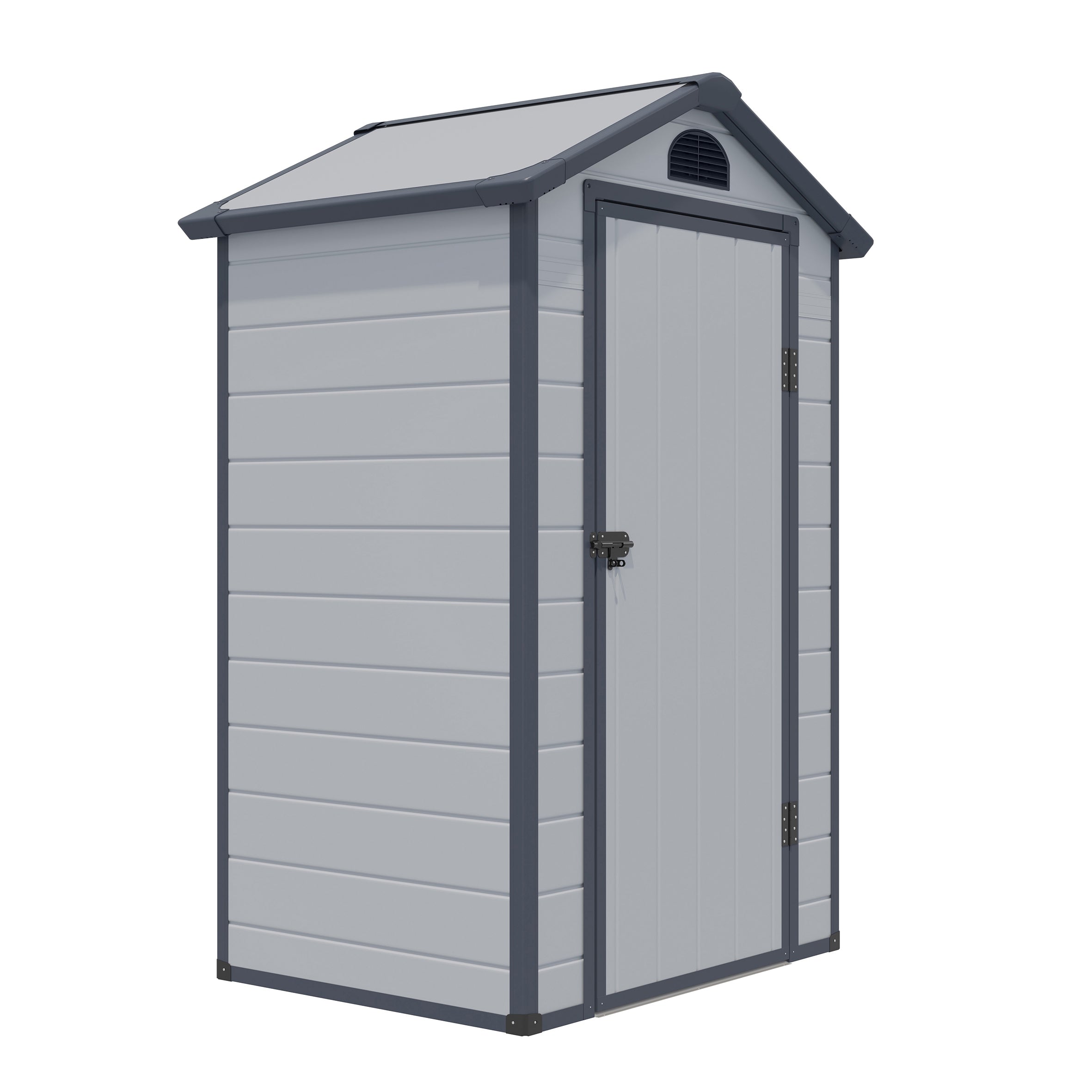 Rowlinson 4×3 Airevale Plastic Apex Shed – Light Grey