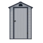 Rowlinson 4×3 Airevale Plastic Apex Shed – Light Grey