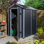 Rowlinson 4×6 Airevale Plastic Apex Shed – Dark Grey