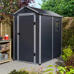 Rowlinson 4×6 Airevale Plastic Apex Shed – Dark Grey