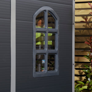 Rowlinson 4×6 Airevale Plastic Apex Shed – Dark Grey