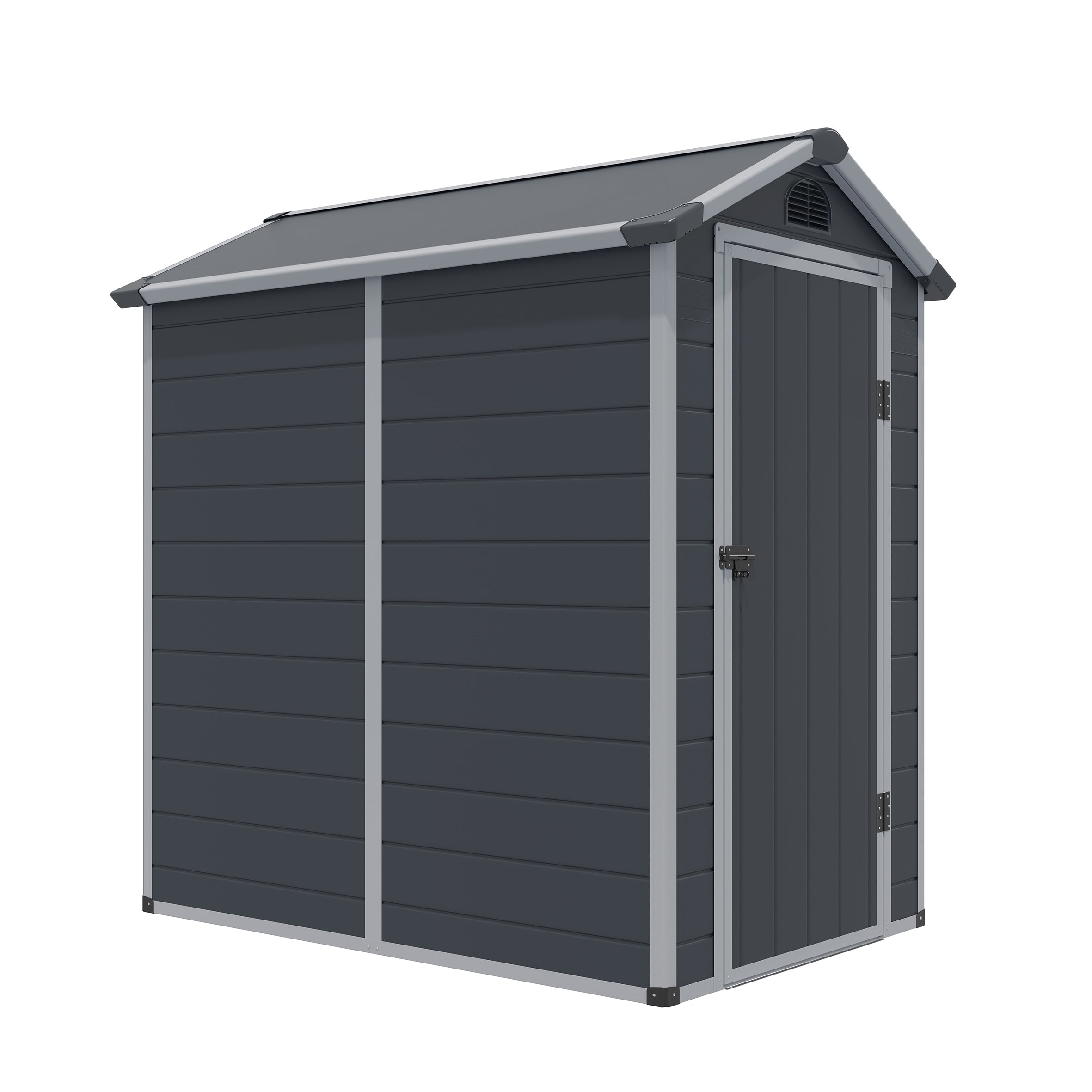 Rowlinson 4×6 Airevale Plastic Apex Shed – Dark Grey