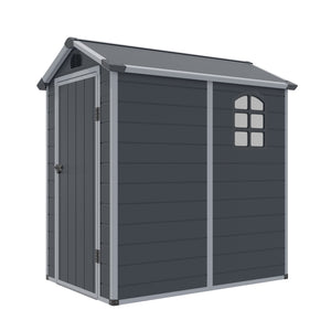 Rowlinson 4×6 Airevale Plastic Apex Shed – Dark Grey