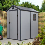 Rowlinson 4×6 Airevale Plastic Apex Shed – Light Grey