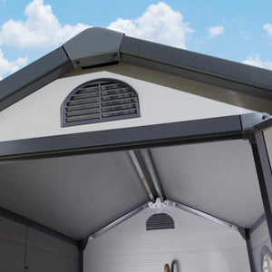 Rowlinson 4×6 Airevale Plastic Apex Shed – Light Grey