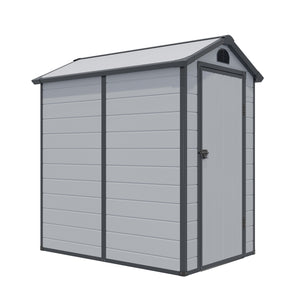 Rowlinson 4×6 Airevale Plastic Apex Shed – Light Grey