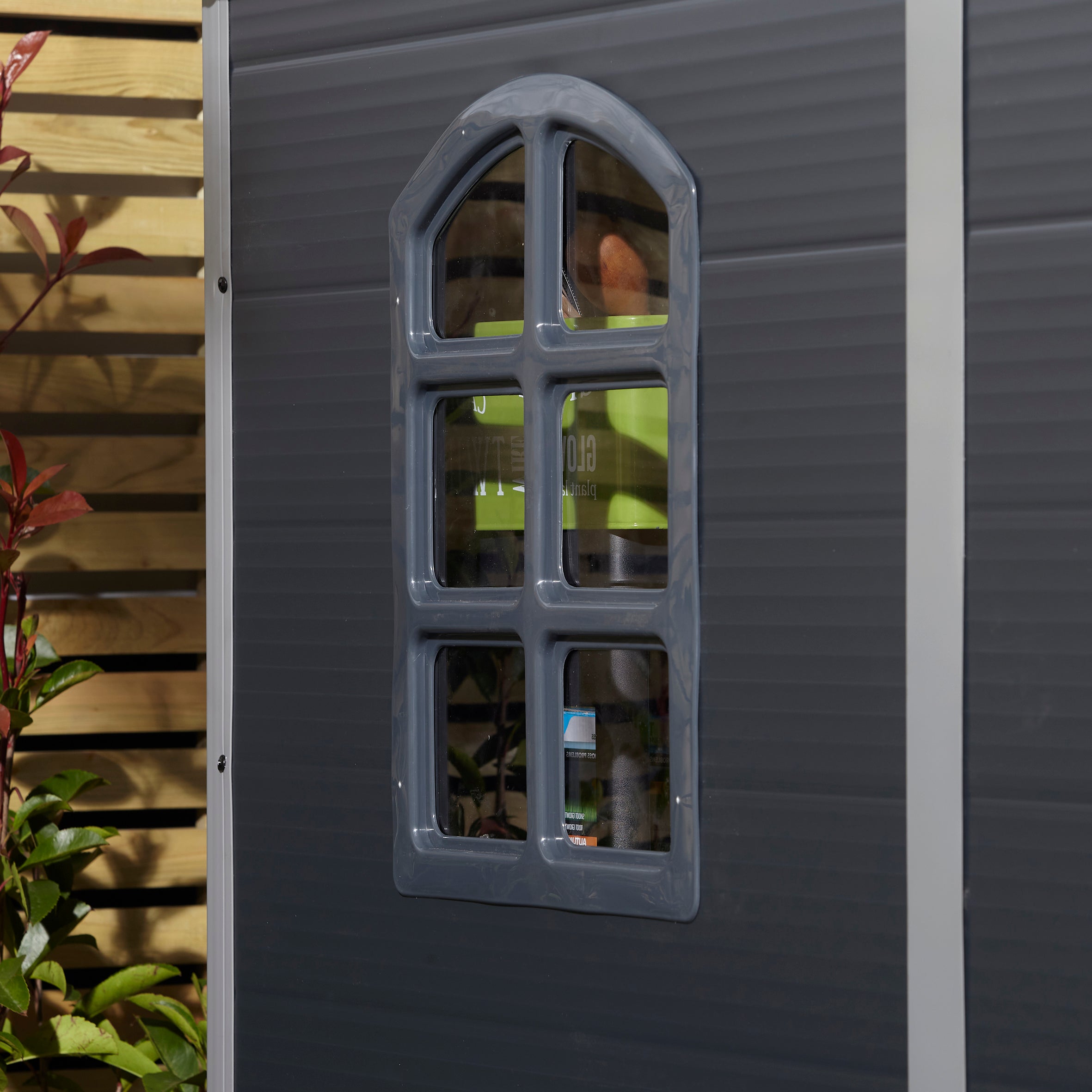 Rowlinson 8×6 Airevale Plastic Apex Shed – Dark Grey