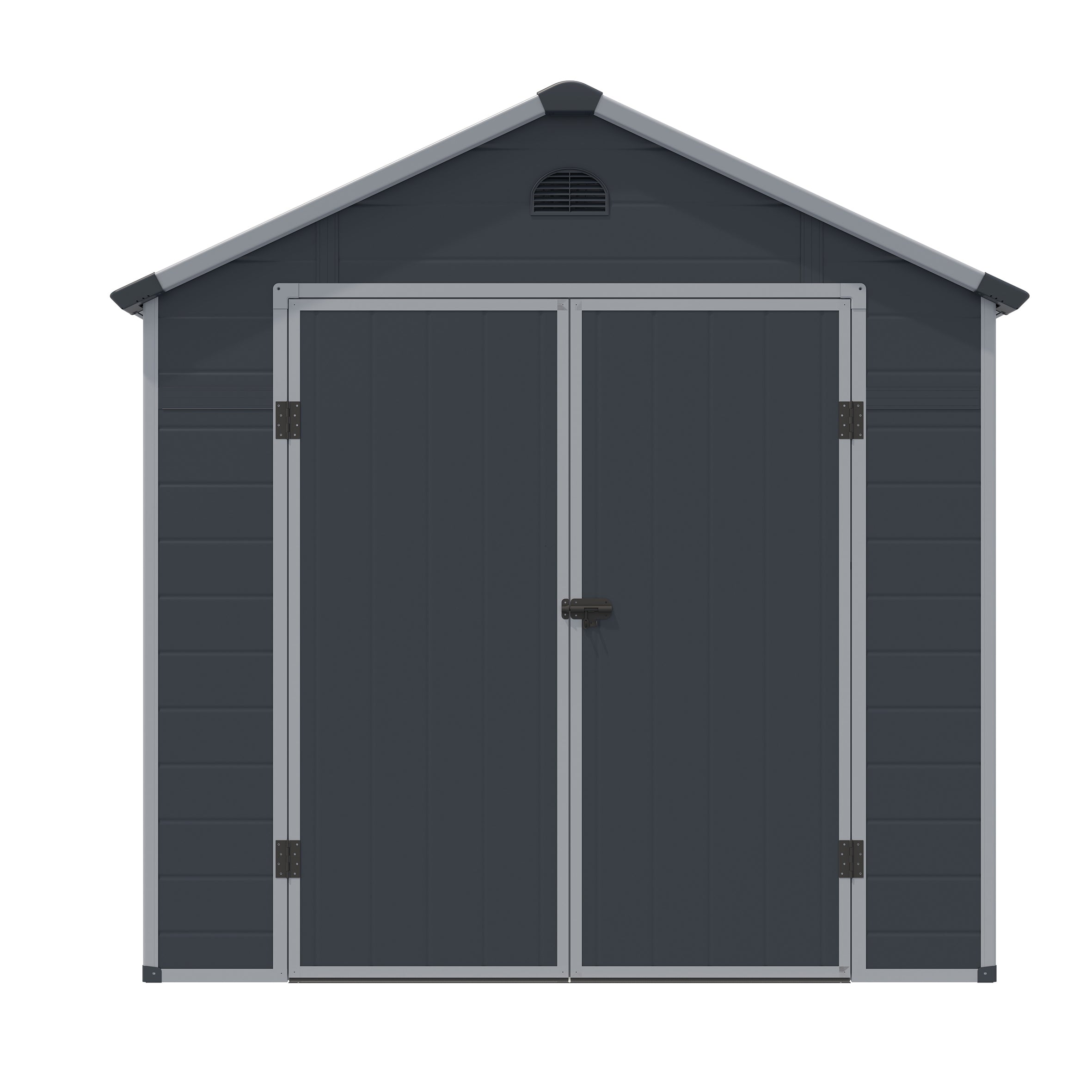 Rowlinson 8×6 Airevale Plastic Apex Shed – Dark Grey