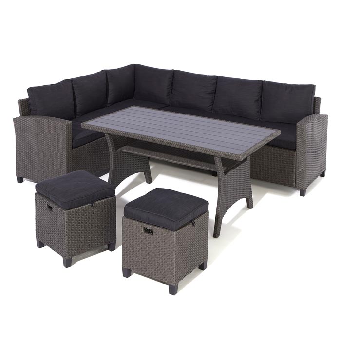 Rowlinson Devesa Corner Dining Set – Grey