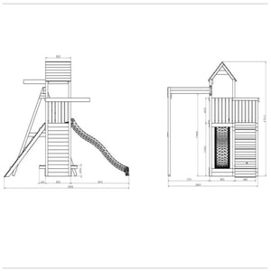 Shire Activer Grey & White – Stylish Wooden Climbing Frame & Playset | Garden Life Stores