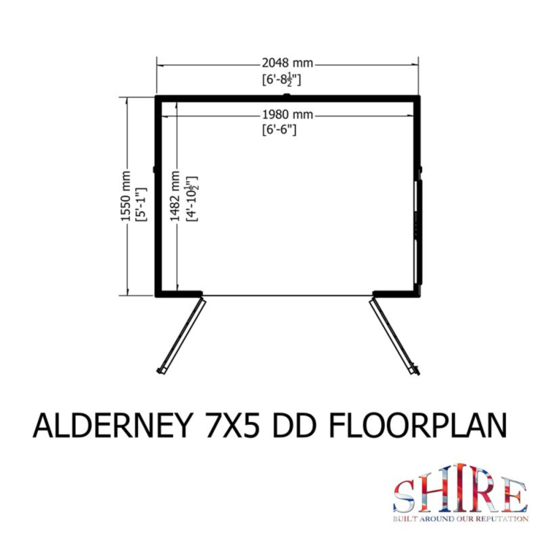 Shire Alderney Shiplap Apex 7x5 Double Door Shed – Garden Life Stores