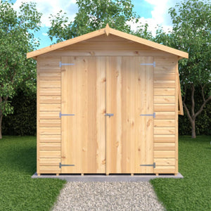 Shire Alderney Shiplap Apex 7x5 Double Door Shed – Garden Life Stores