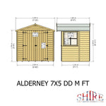 Shire Alderney Shiplap Apex 7x5 Double Door Shed – Garden Life Stores