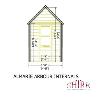 Shire Almarie Pressure Treated Wooden Garden Arbour