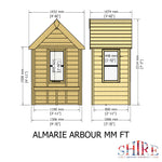 Shire Almarie Pressure Treated Wooden Garden Arbour