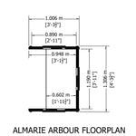 Shire Almarie Arbour – Elegant & Durable Pressure-Treated Garden Seating | Garden Life Stores