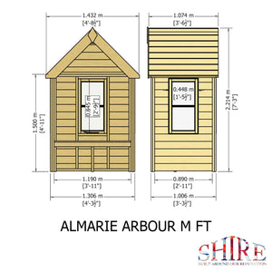 Shire Almarie Arbour – Elegant & Durable Pressure-Treated Garden Seating | Garden Life Stores