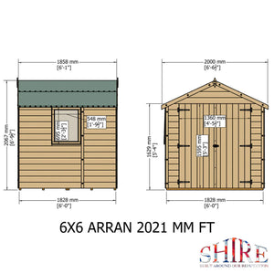 Shire Arran Shed Double Door 6x6 Garden Life Stores