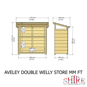 Shire Aveley Double Welly Store – Wooden Outdoor Boot Storage | Garden Life Stores