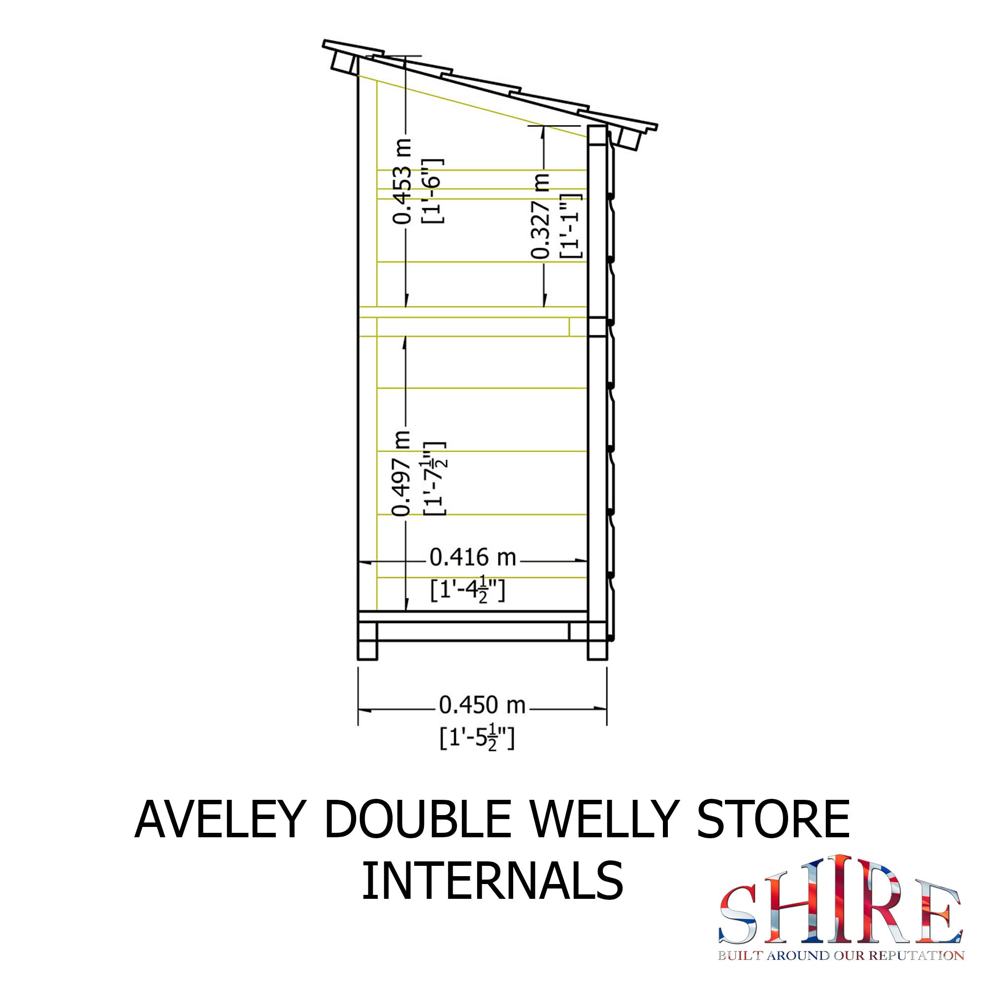 Shire Aveley Double Welly Store 3x2 - Pressure Treated