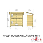 Shire Aveley Double Welly Store 3x2 - Pressure Treated