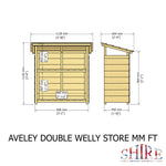 Shire Aveley Double Welly Store 3x2 - Pressure Treated