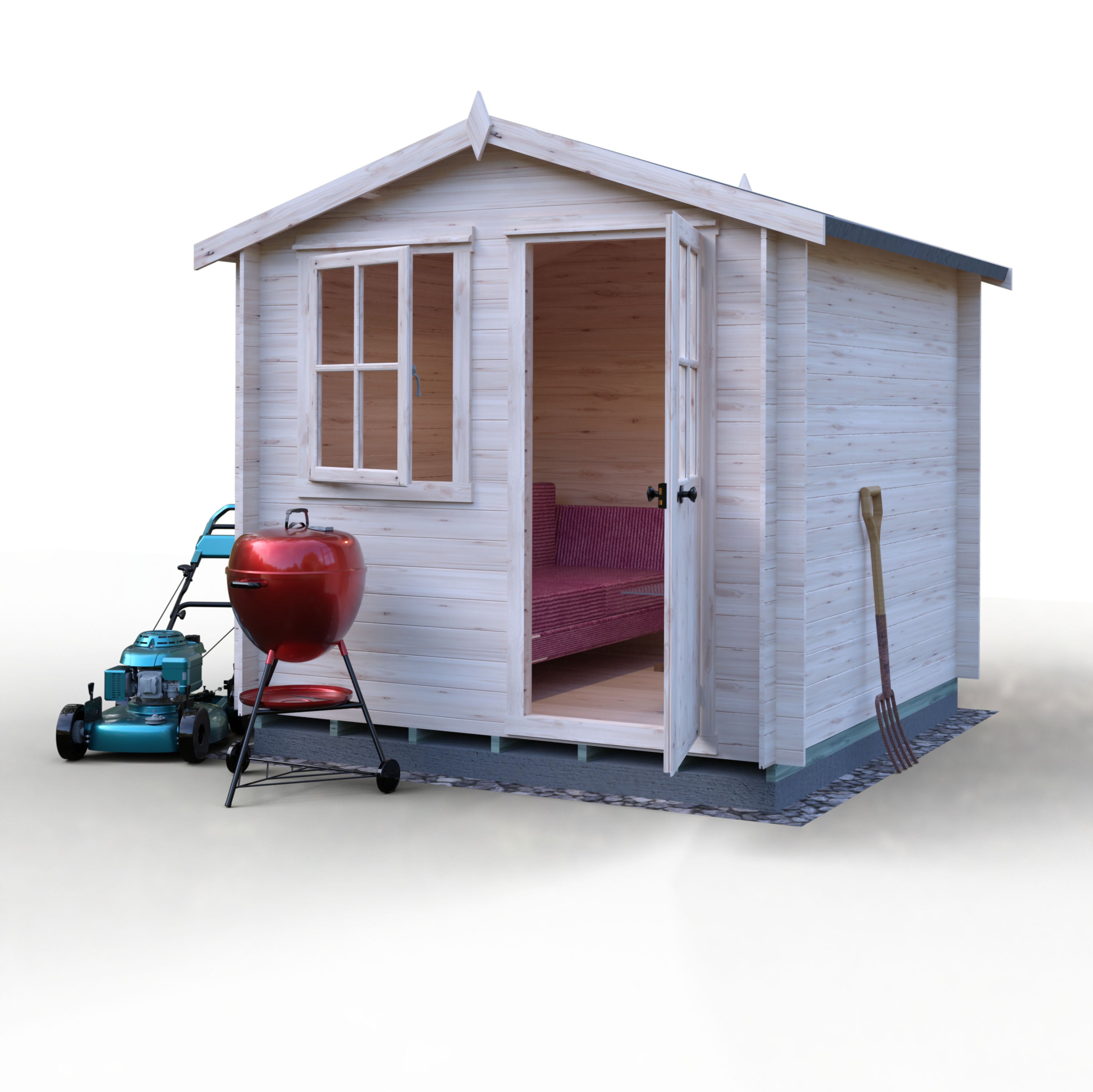 Shire Avesbury 19mm Log Cabin 8x8