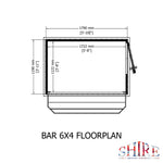 Shire Garden Bar Apex Roof 6x4 - Garden Life Stores. 