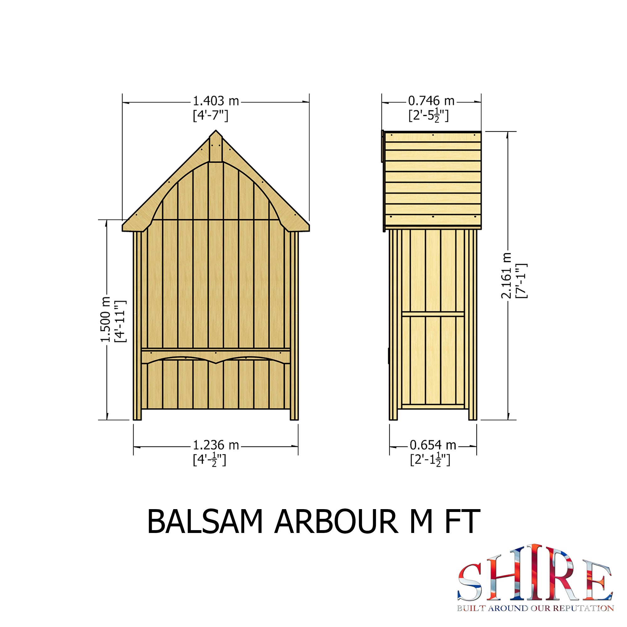 Shire Pressure Treated Balsam Arbour - Garden Life Stores. 