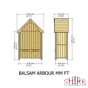 Shire Pressure Treated Balsam Arbour - Garden Life Stores. 