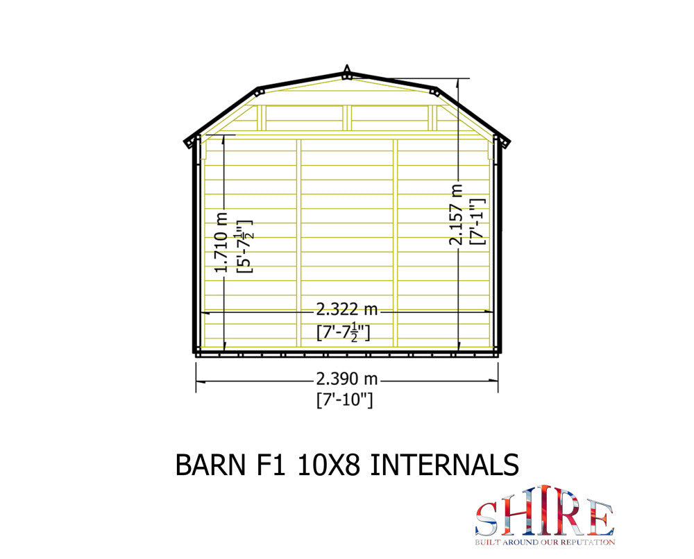 Shire Barn 10x8 Shed Workshop