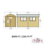 Shire Barn 12x6 Shed Workshop