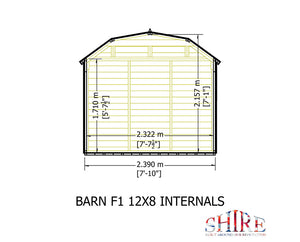Shire Barn 12x8 Shed Workshop