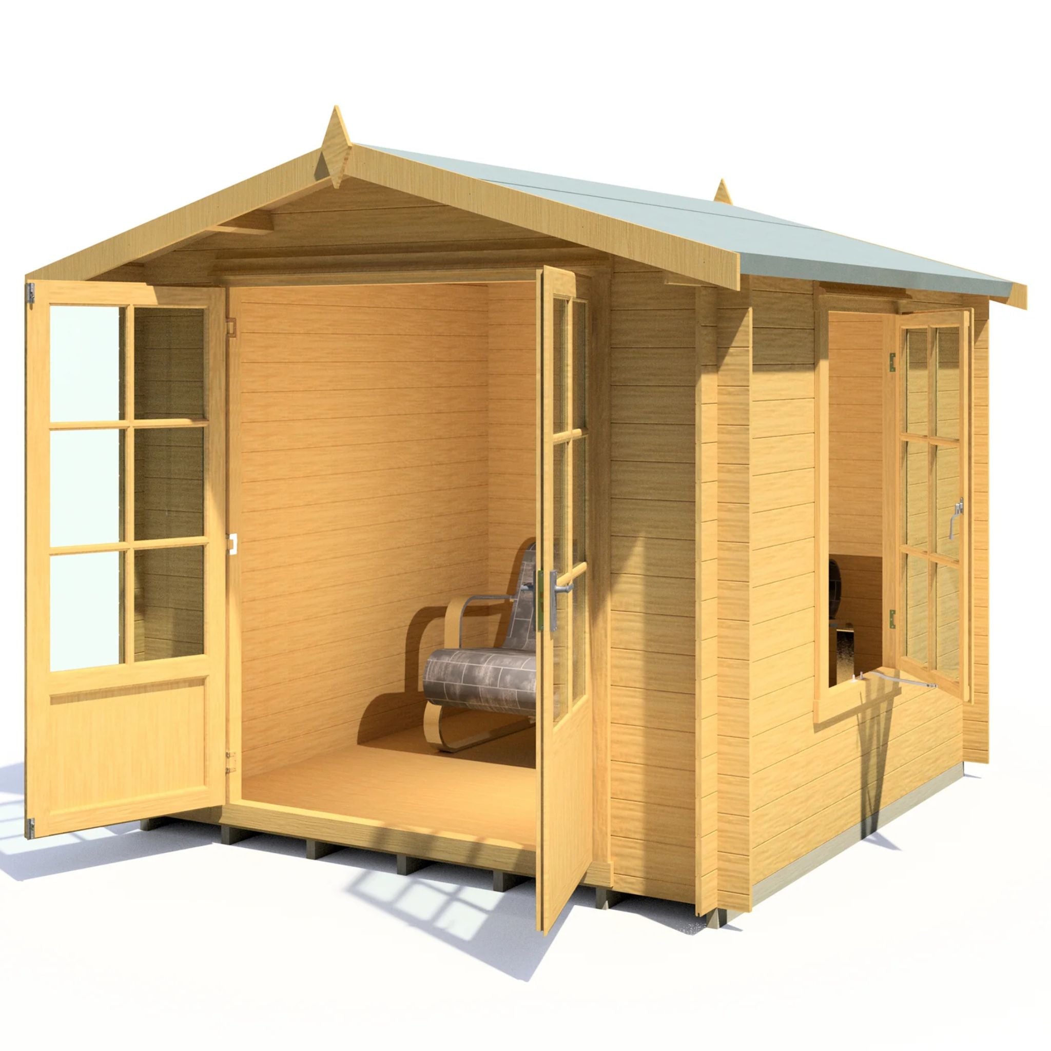 Shire Barnsdale 19mm Log Cabin 8x8