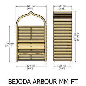 Shire Bejoda Arbour – Elegant & Durable Pressure-Treated Garden Seating | Garden Life Stores