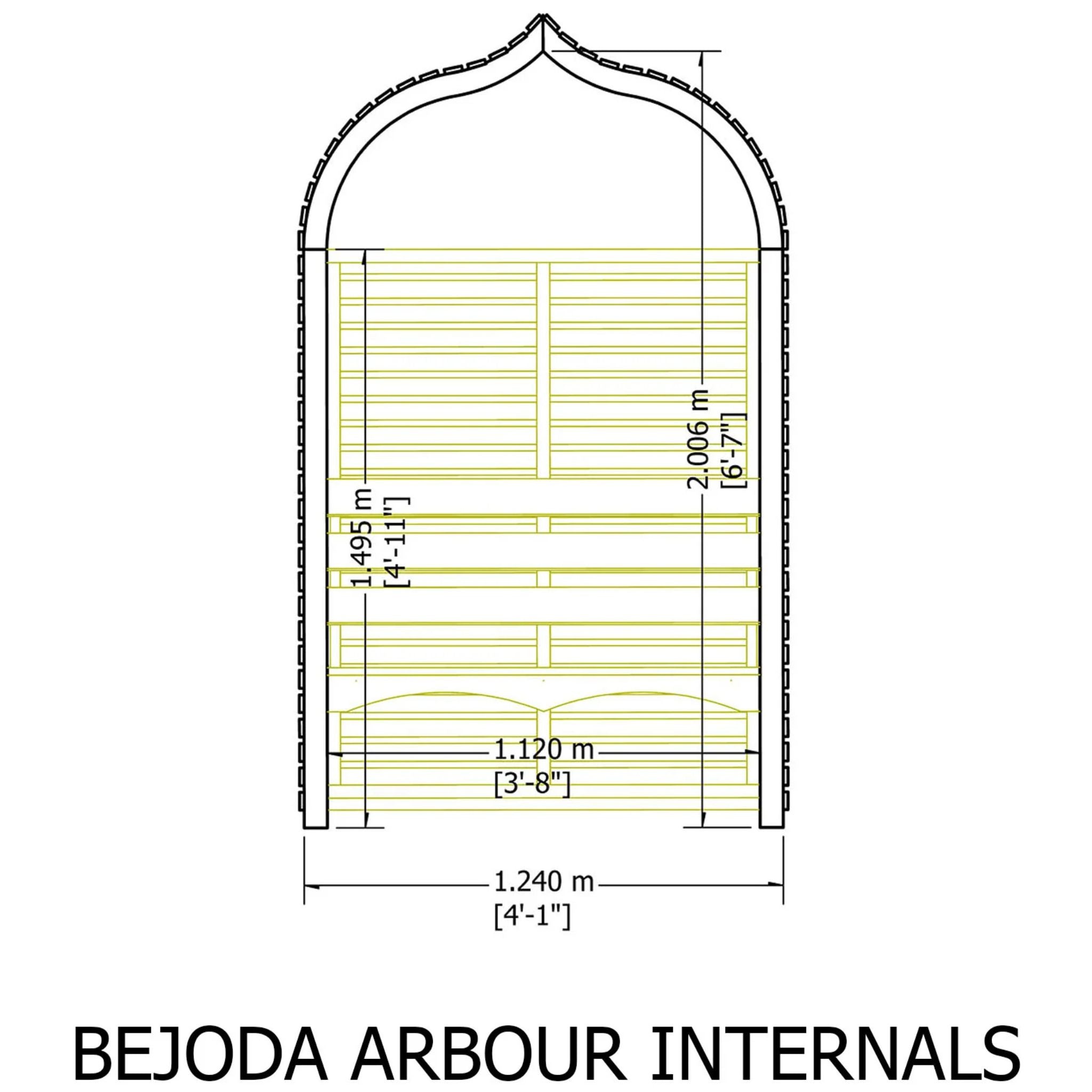 Shire Bejoda Arbour – Elegant & Durable Pressure-Treated Garden Seating | Garden Life Stores