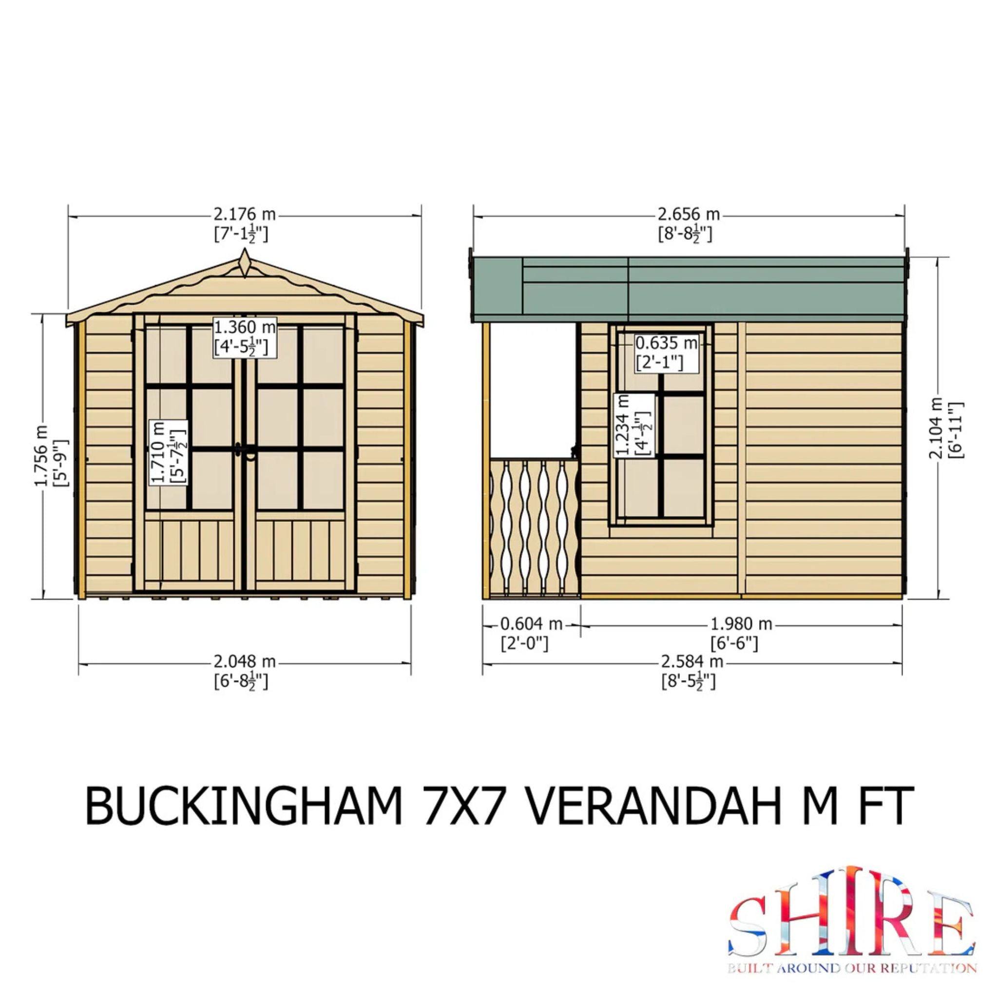 Shire Buckingham 7x10 Summerhouse with Veranda | Garden Life Stores