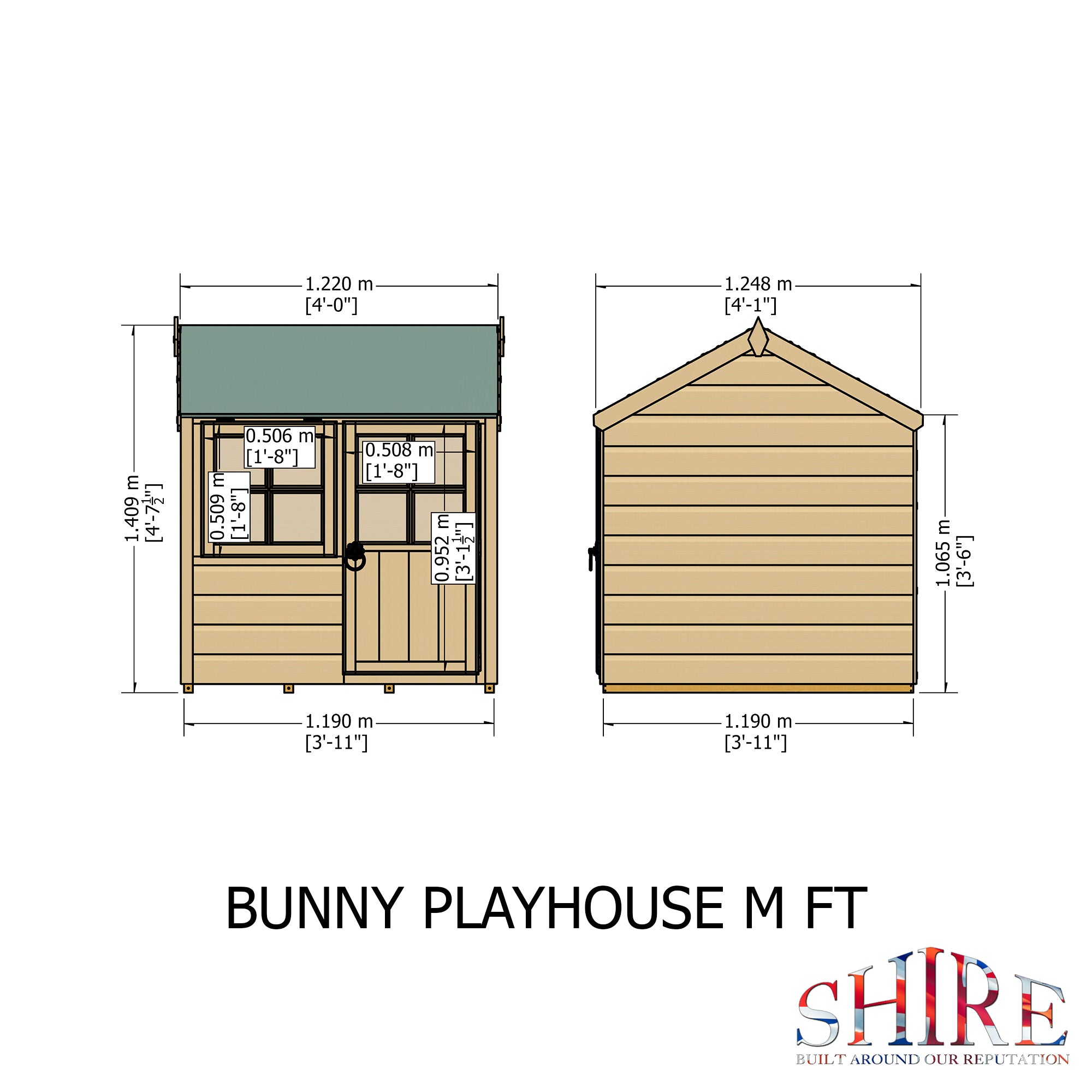 Shire Bunny Playhouse 4x4 - Garden Life Stores. 