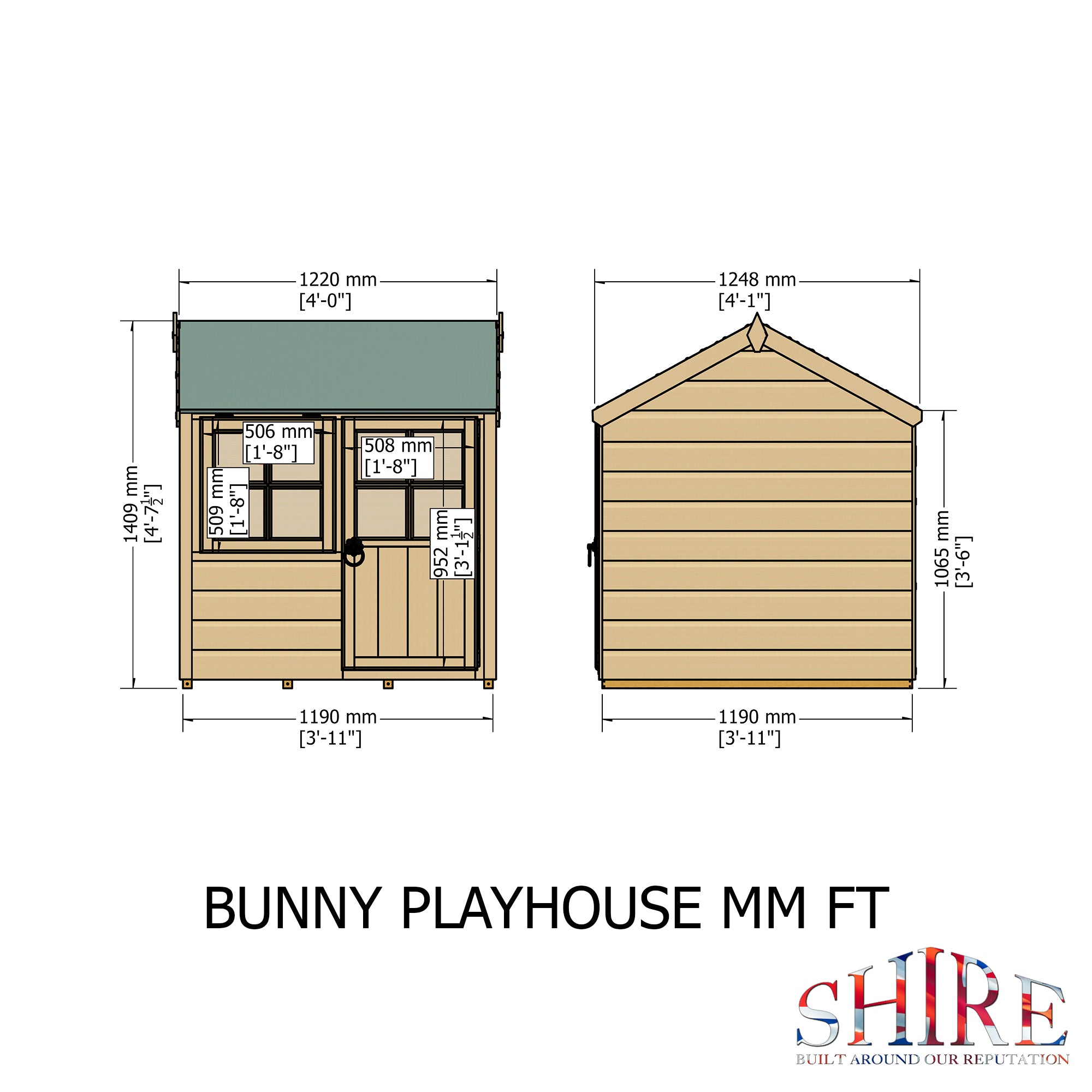 Shire Bunny Playhouse 4x4 - Garden Life Stores. 